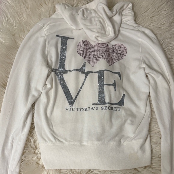 Victoria's Secret Pants - Victoria's Secret White pant suit with Pink and Gray Accents